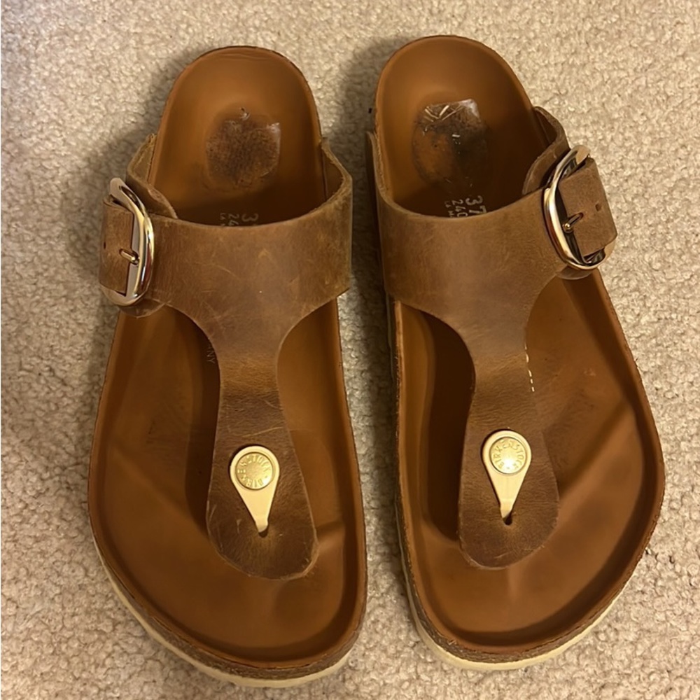 Birkenstock Gizeh - Cognac leather 37